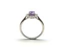 Silver Amethyst & CZ Cluster Ring