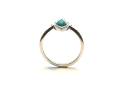 Silver Reconstituted Turquoise Filagree Ring