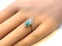 Silver Reconstituted Turquoise Filagree Ring