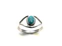 Silver Reconstituted Turquoise Ring