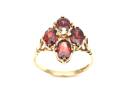 9ct Yellow Gold Garnet Cluster Ring