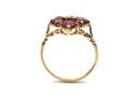 9ct Yellow Gold Garnet Cluster Ring