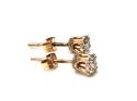 9ct Yellow Gold Diamond Stud Earrings