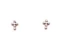 Silver CZ Cross Stud Earrings