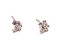 Silver CZ Cross Stud Earrings