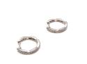 Silver CZ Hoop Earrings