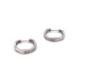 Silver CZ Hoop Earrings