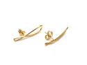 Silver Gold Plated Infinity Stud Earrings