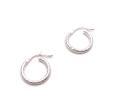 Silver Twisted Hoop Earrings