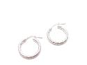 Silver Twisted Hoop Earrings