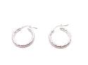 Silver Twisted Hoop Earrings