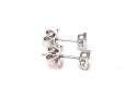 Silver CZ Princess Cut Stud Earrings