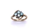 9ct Yellow Gold Zircon Cluster Ring