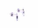 9ct White Gold Diamond Earrings