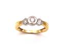 18ct Yellow Gold 3 Stone Diamond Ring 0.25ct