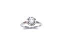 18ct Diamond Halo Solitaire Ring