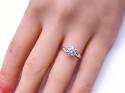 9ct White Gold CZ Solitaire Ring