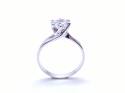 9ct White Gold CZ Solitaire Ring