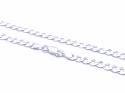 Silver Flat Curb Chain Necklet 24 Inch