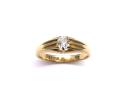 18ct Yellow Gold Diamond Solitaire Ring