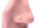 9ct Yellow Gold Heart Nose Stud