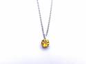 Silver Citrine Pendant and Chain