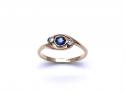 18ct Sapphire & Diamond 3 Stone Ring