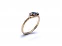 18ct Sapphire & Diamond 3 Stone Ring