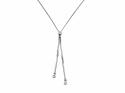 9ct White Gold Diamond Drop Pendant