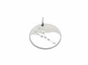 Silver Rhodium Plated Taurus Constellation Pendant