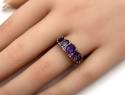 9ct Yellow Gold Amethyst 5 Stone Ring