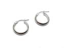 9ct White Gold Hoop Earrings