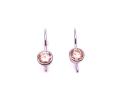 Silver Champagne CZ Drop Hook Earrings