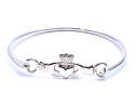 Silver Claddagh Bangle