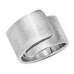 Silver Chunky Wrap Ring Size P