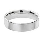 Silver Flat Court Wedding Ring 5mm