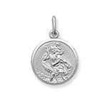 Silver Double Sided St Christopher Pendant 16mm