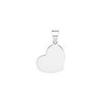 Silver Heart Tag Pendant 14mm