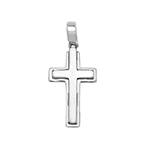 Silver Overlay Cross Pendant 29x13mm