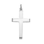 Silver Plain Cross Pendant 30x18mm