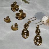 Plain Gold Earrings