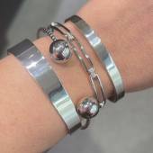 Plain Silver Bangles