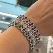 Silver Gemset Bracelets