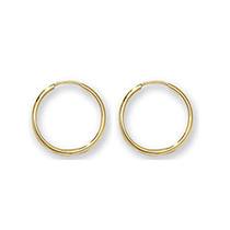 9ct Yellow Gold Sleeper Hoop Earrings