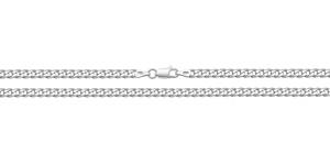 Silver Flat Curb Chain 26 Inch