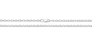 Silver Faceted Belcher Chain 24 Inch