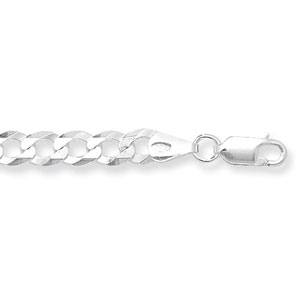 Silver Flat Curb Chain 18 inches