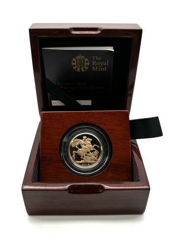 2015 Gold Proof Sovereign Coin Boxed