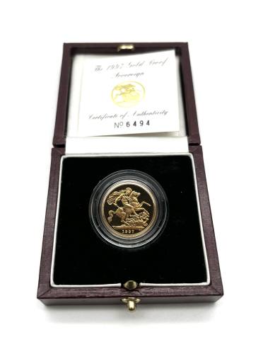 1997 Gold Proof Sovereign Coin Boxed