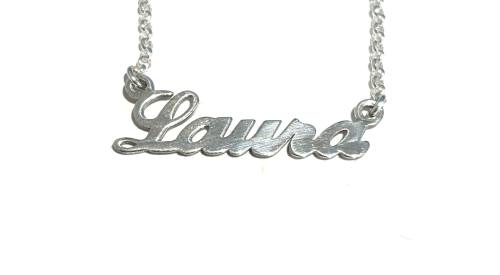 Silver Personal Name/Affirmation Necklet Laura